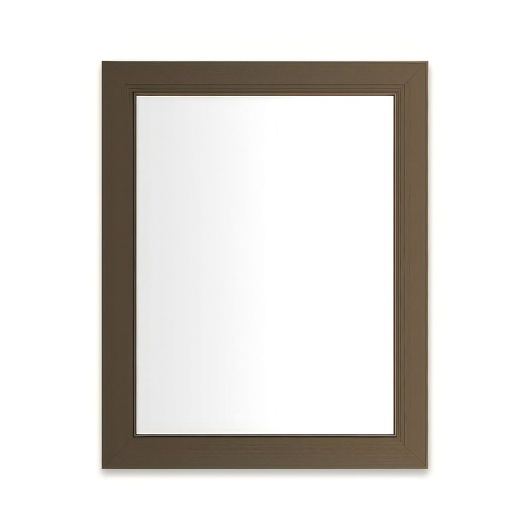Medicine Cabinet Main Line 24 x 30 Inch 1 Doors Framed Mirror Brushed Bronze Flat Top Merion Frame Slow Close Hinges Sliding Magnification Mirror Magnetic Strip Interior Lighting USB Charging ports Electrical Outlets Phone Holder 4 Inch - Image 1