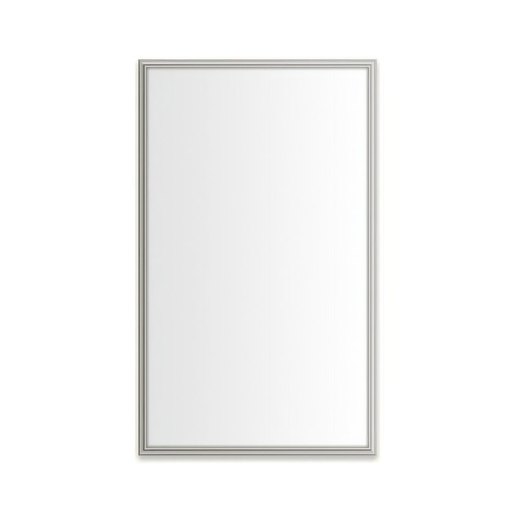 Medicine Cabinet Main Line 24 x 40 Inch 1 Doors Framed Mirror Polished Nickel Flat Top Rosemont Frame Slow Close Hinges 4 Inch - Image 1