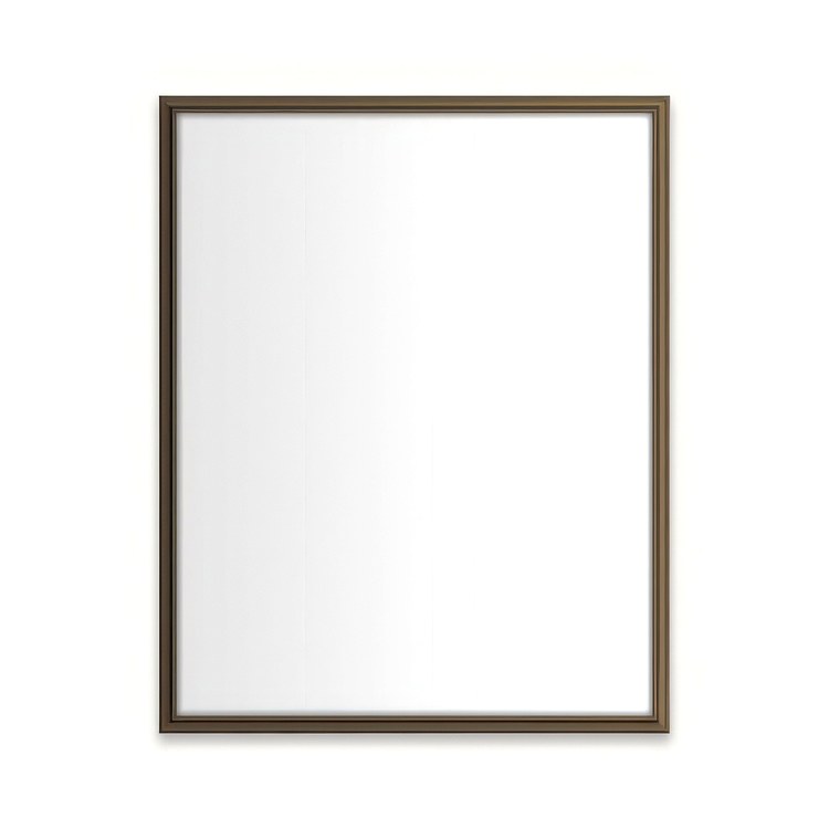 Medicine Cabinet Main Line 24 x 30 Inch 1 Doors Framed Mirror Brushed Bronze Flat Top Rosemont Frame Slow Close Hinges 4 Inch - Image 1