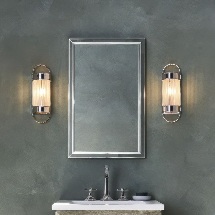 Medicine Cabinet Main Line 20 x 40 Inch 1 Doors Framed Mirror Chrome Flat Top Bryn Mawr Frame Slow Close Hinges Sliding Magnification Mirror Magnetic Strip Interior Lighting USB Charging ports Electrical Outlets Phone Holder 4 Inch - Image 2