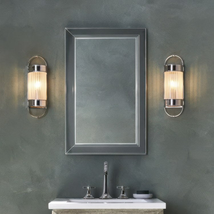Medicine Cabinet Main Line 20 x 40 Inch 1 Doors Framed Mirror Brushed Bronze Flat Top Rosemont Frame Slow Close Hinges 4 Inch - Image 2