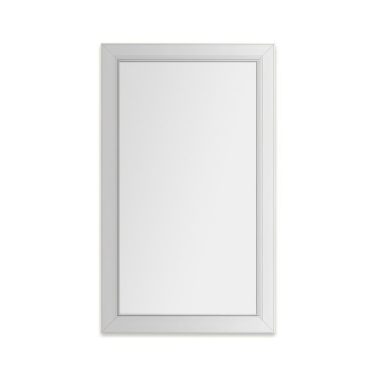 Medicine Cabinet Main Line 24 x 40 Inch 1 Doors Framed Mirror Chrome Flat Top Merion Frame Slow Close Hinges 4 Inch - Image 1