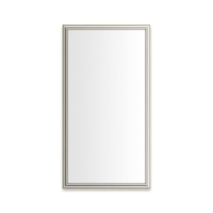 Medicine Cabinet Main Line 16 x 30 Inch 1 Doors Framed Mirror Nickel Flat Top Rosemont Frame Slow Close Hinges 4 Inch - Image 1