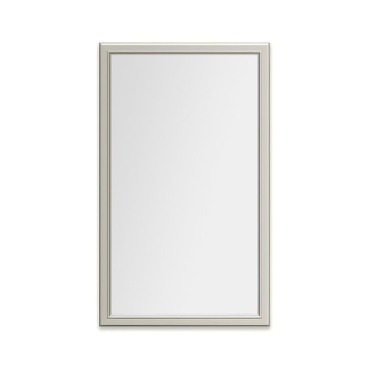 Medicine Cabinet Main Line 24 x 40 Inch 1 Doors Framed Mirror Polished Nickel Flat Top Bryn Mawr Frame Slow Close Hinges 4 Inch - Image 1