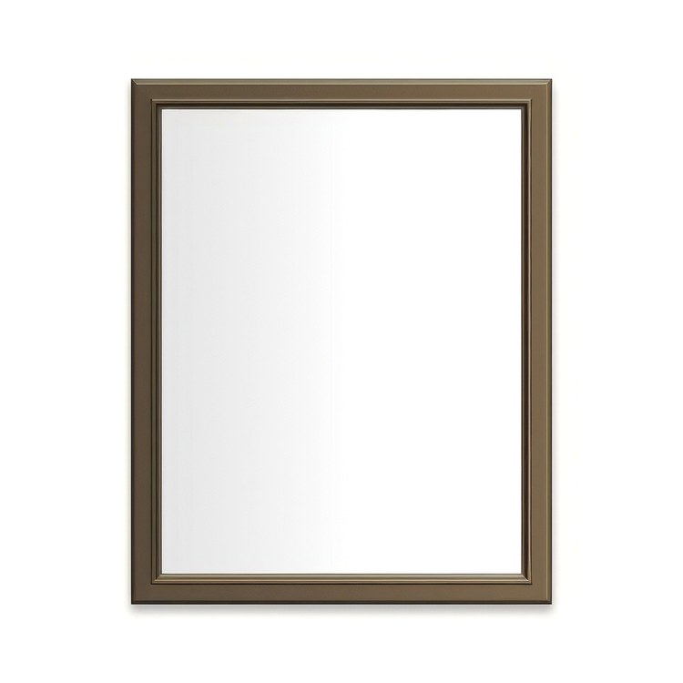 Medicine Cabinet Main Line 24W x 30H Inch 1 Doors Framed Mirror Brushed Bronze Flat Top Bryn Mawr Frame Slow Close Hinges 4 Inch - Image 1