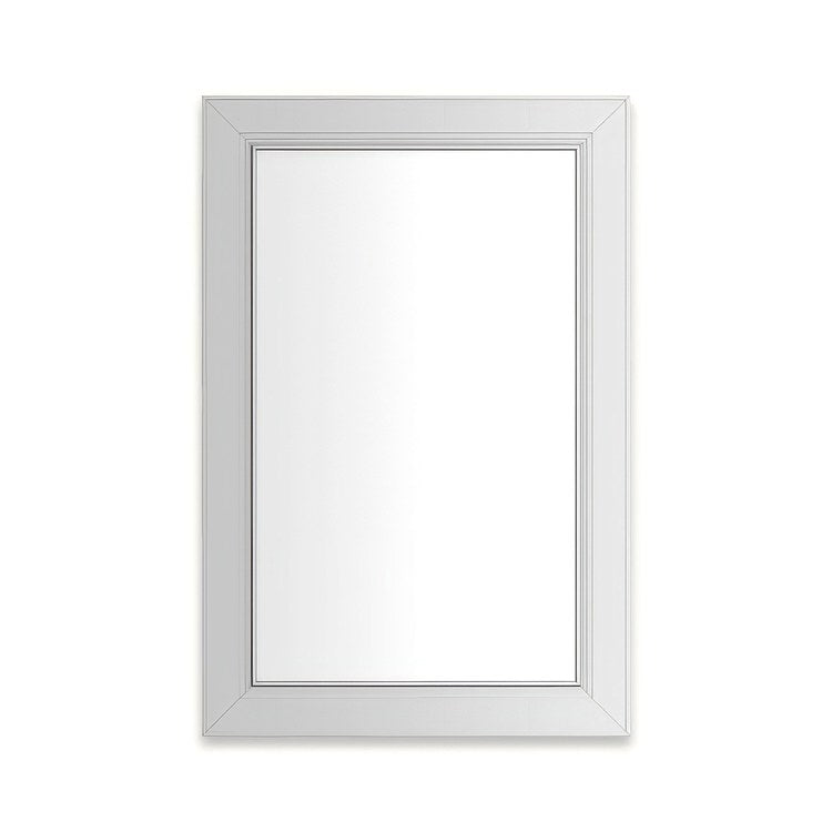 Medicine Cabinet Main Line 20 x 30 Inch 1 Doors Framed Mirror Chrome Flat Top Merion Frame Slow Close Hinges 4 Inch - Image 1