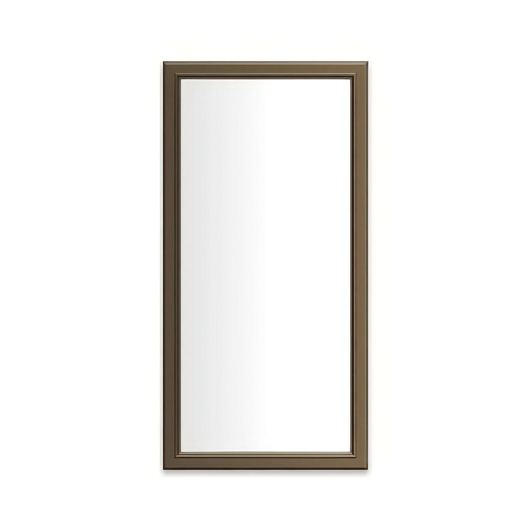 Medicine Cabinet Main Line 20 x 40 Inch 1 Doors Framed Mirror Brushed Bronze Flat Top Bryn Mawr Frame Slow Close Hinges 4 Inch - Image 1