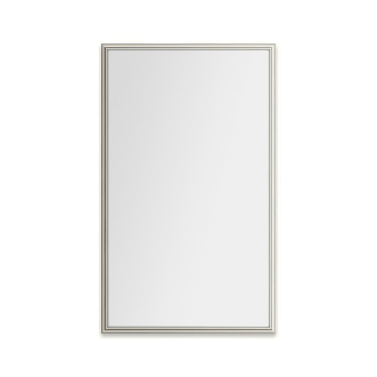 Medicine Cabinet Main Line 24 x 40 Inch 1 Doors Framed Mirror Nickel Flat Top Rosemont Frame Slow Close Hinges Sliding Magnification Mirror Magnetic Strip Interior Lighting USB Charging ports Electrical Outlets Phone Holder 4 Inch - Image 1