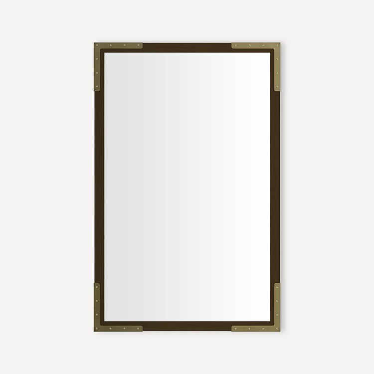 Medicine Cabinet Craft Cabinet Series 20 x 30 Inch 1 Doors Mirrored Industrial Bronze/Aged Brass Flat Top Slow Close - Image 1