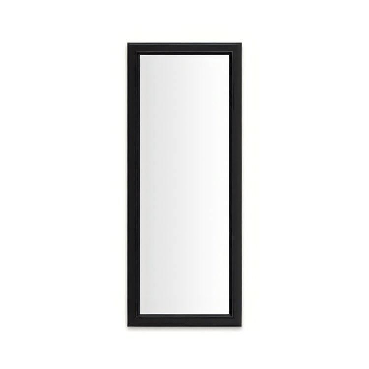 Medicine Cabinet Main Line 16 x 40 Inch 1 Doors Framed Mirror Brushed Black Flat Top Bryn Mawr Frame Slow Close Hinges Sliding Magnification Mirror Magnetic Strip Interior Lighting USB Charging ports Electrical Outlets Phone Holder 4 Inch