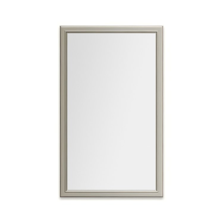 Medicine Cabinet Main Line 24 x 40 Inch 1 Doors Framed Mirror Nickel Flat Top Bryn Mawr Frame Slow Close Hinges Sliding Magnification Mirror Magnetic Strip Interior Lighting USB Charging ports Electrical Outlets Phone Holder 4 Inch - Image 1