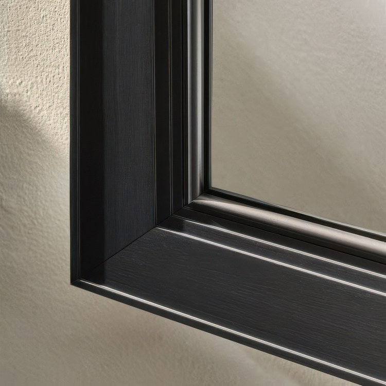 Medicine Cabinet Main Line 24 x 40 Inch 1 Doors Framed Mirror Polished Nickel Flat Top Merion Frame Slow Close Hinges 4 Inch - Image 3