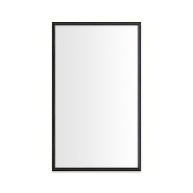 Medicine Cabinet Main Line 24 x 40 Inch 1 Doors Framed Mirror Brushed Black Flat Top Rosemont Frame Slow Close Hinges 4 Inch - Image 1
