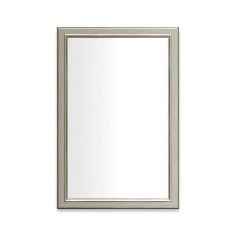 Medicine Cabinet Main Line 20 x 30 Inch 1 Doors Framed Mirror Nickel Flat Top Bryn Mawr Frame Slow Close Hinges Sliding Magnification Mirror Magnetic Strip Interior Lighting USB Charging ports Electrical Outlets Phone Holder 4 Inch - Image 1