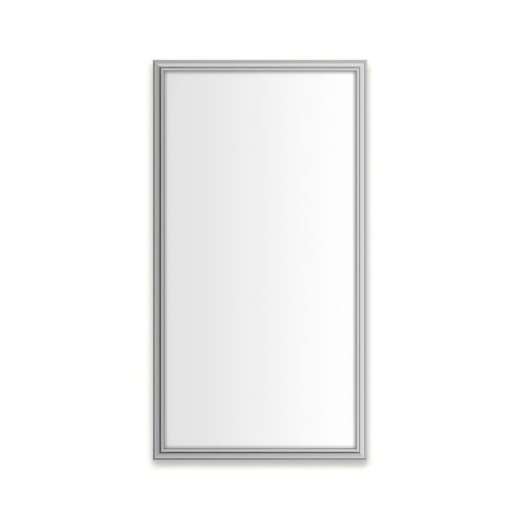 Medicine Cabinet Main Line 16 x 30 Inch 1 Doors Framed Mirror Chrome Flat Top Rosemont Frame Slow Close Hinges 4 Inch - Image 1
