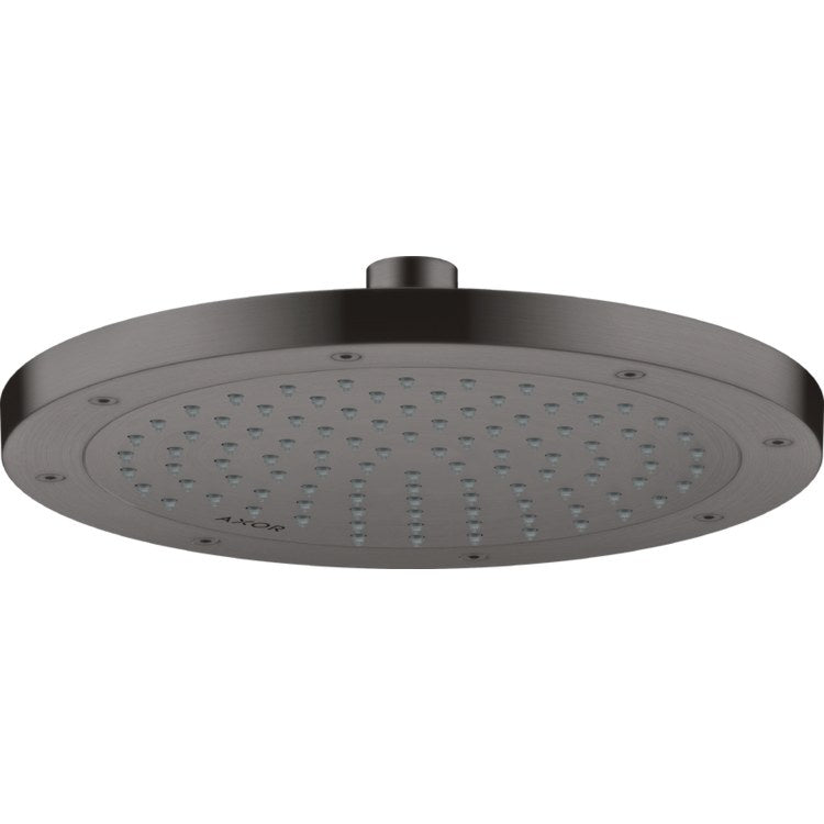Showerhead ShowerSolutions 1 Functions Brushed Black Chrome 9-7/8 Inch 1.75 Gallons per Minute for Requires Ceiling Mount Pipe or Shower Arm - Image 1