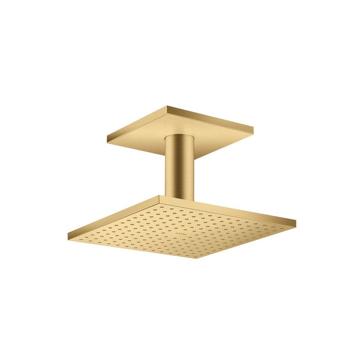 Showerhead ShowerSolutions 2 Functions with Ceiling Connector and Green Diverter Brushed Gold Optic 9-3/8 Inch 1.75 Gallons per Minute for Requires 26434181 Rough - Image 1