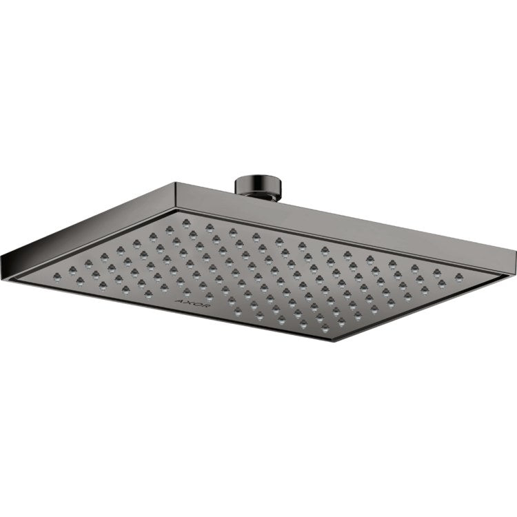 Showerhead ShowerSolutions 1 Functions Polished Black Chrome 9-5/8 Inch 1.75 Gallons per Minute for Requires Ceiling Mount Pipe or Shower Arm - Image 1