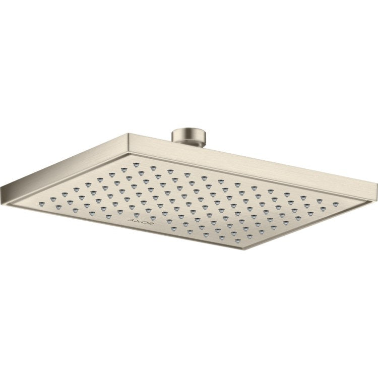 Showerhead ShowerSolutions 1 Functions Brushed Nickel 9-5/8 Inch 1.5 Gallons per Minute for Requires Ceiling Mount Pipe or Shower Arm - Image 1