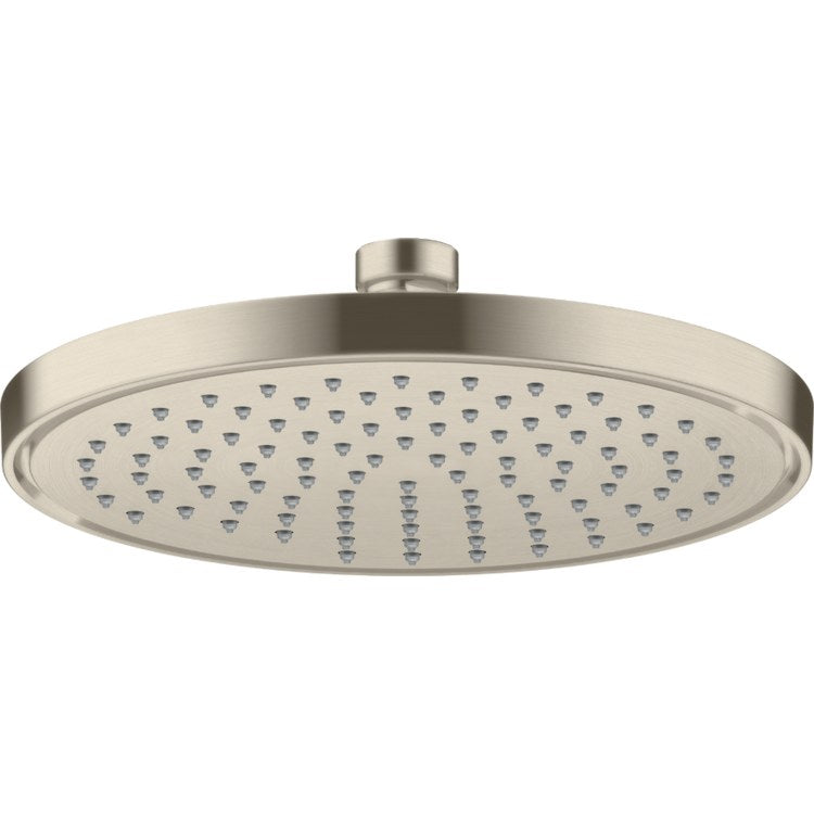 Showerhead ShowerSolutions 1 Functions Brushed Nickel 8-5/8 Inch 1.5 Gallons per Minute for Requires Ceiling Mount Pipe or Shower Arm - Image 1