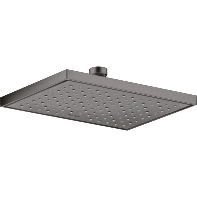 Showerhead ShowerSolutions 1 Functions Brushed Black Chrome 9-5/8 Inch 1.75 Gallons per Minute for Requires Ceiling Mount Pipe or Shower Arm - Image 1