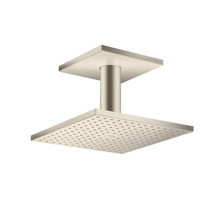 Showerhead ShowerSolutions 2 Functions with Ceiling Connector and Green Diverter Brushed Nickel 9-3/8 Inch 1.75 Gallons per Minute for Requires 26434181 Rough - Image 1
