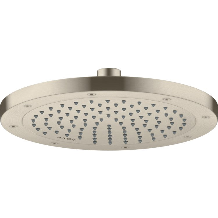 Showerhead ShowerSolutions 1 Functions Brushed Nickel 9-7/8 Inch 1.75 Gallons per Minute for Requires Ceiling Mount Pipe or Shower Arm - Image 1