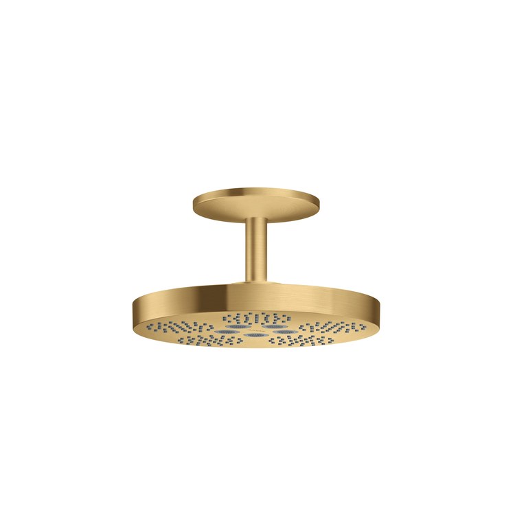 Showerhead One 280 2 Functions with Ceiling Connector Brushed Gold Optic 11-1/8 Inch 1.75 Gallons per Minute for Requires 26434181 Rough - Image 1