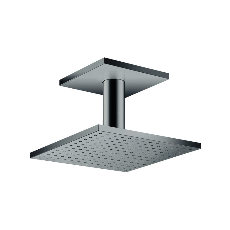 Showerhead ShowerSolutions 2 Functions with Ceiling Connector and Green Diverter Polished Black Chrome 9-3/8 Inch 1.75 Gallons per Minute for Requires 26434181 Rough - Image 1