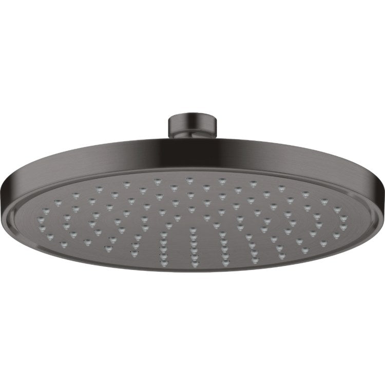 Showerhead ShowerSolutions 1 Functions Brushed Black Chrome 8-5/8 Inch 1.5 Gallons per Minute for Requires Ceiling Mount Pipe or Shower Arm - Image 1