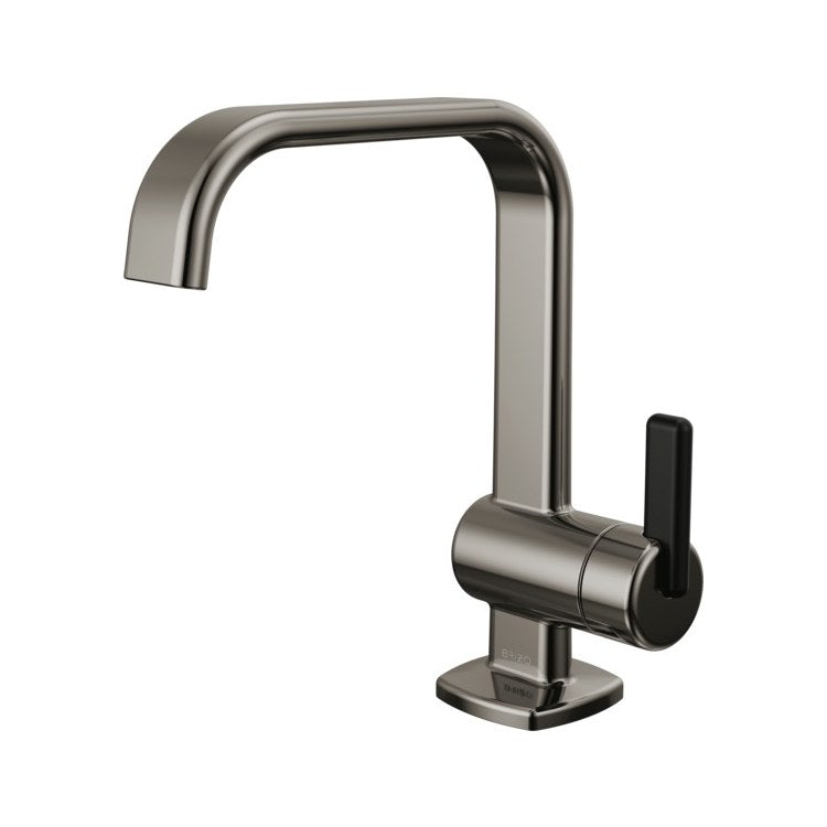 Lavatory Faucet Allaria 1 Lever ADA WaterSense Brilliance Black Onyx/Matte Black 1.2 Gallons per Minute High Arc Less Drain 1 Hole