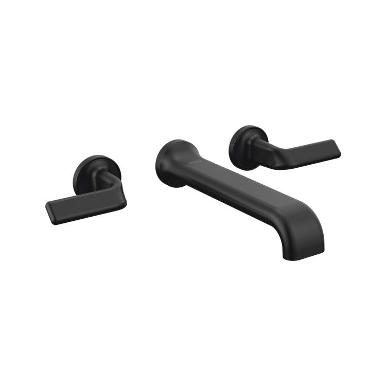 Tub Filler Allaria Wall Mount 8 Inch Spread 2 Less Handle ADA Matte Black - Image 1