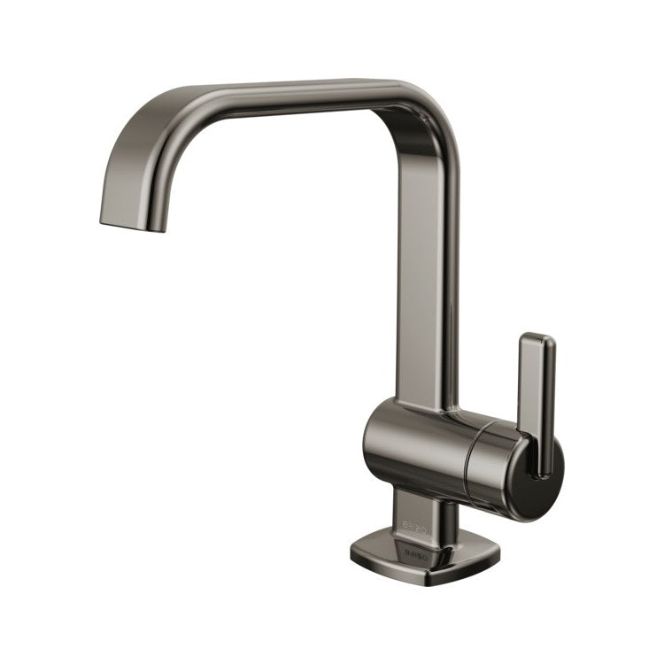 Lavatory Faucet Allaria 1 Lever ADA WaterSense Brilliance Black Onyx 1.2 Gallons per Minute High Arc Less Drain 1 Hole