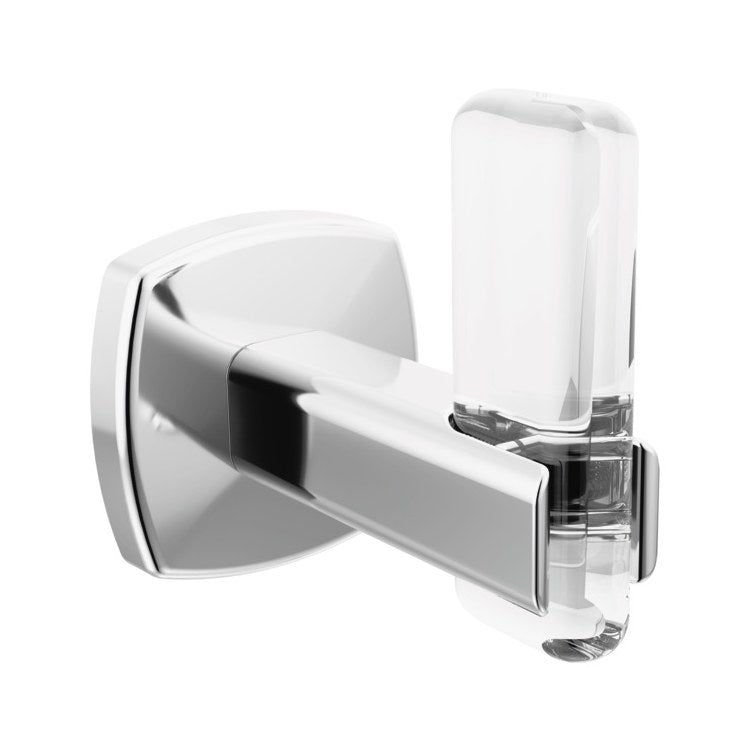 Robe Hook Allaria Polished Chrome/Clear Acrylic 2-7/8 Inch 3 Inch Wall Mount - Image 1