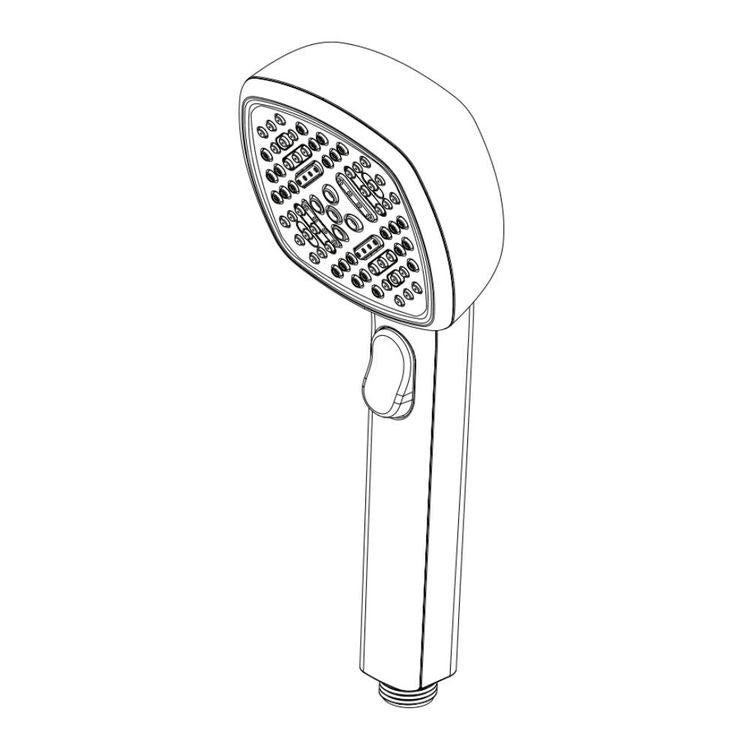Handshower Allaria Brilliance Luxe Gold 4 Function ADA WaterSense 1.75 Gallons per Minute
