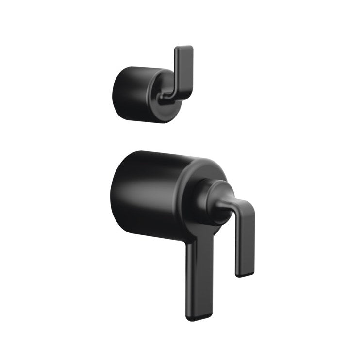 Handle Kit Allaria Zinc 2 Twist Lever Matte Black ADA for TempAssure Thermostatic Valve with Integrated Diverter Trim - Image 1