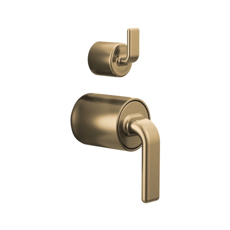 Handle Kit Allaria Zinc 2 Twist Lever Brilliance Luxe Gold ADA for Pressure Balance Valve with Integrated Diverter Trim