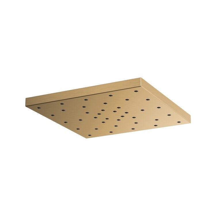 Showerhead Universal Showering 1 Functions Rain Can Brilliance Luxe Gold 14 Inch 1.75 Gallons per Minute H2OKinetic Linear Square - Image 1