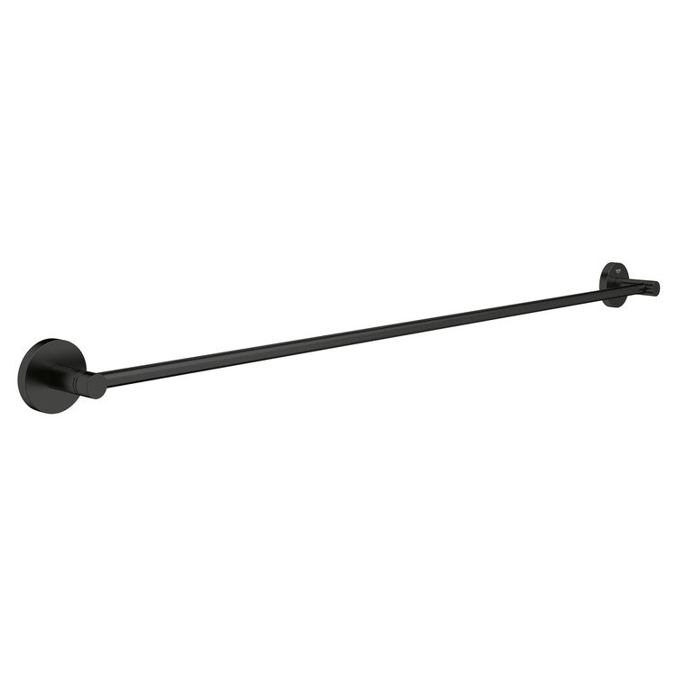 Towel Bar Essentials 32 Inch Single Matte Black Metal - Image 1