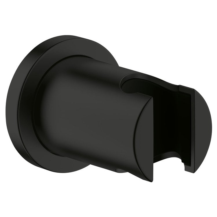 Handshower Holder Rainshower Wall Mount Matte Black Metal/Plastic - Image 1