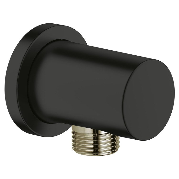 Wall Union Rainshower with Check Valve Matte Black 1/2 IN FNPT Metal - Image 1