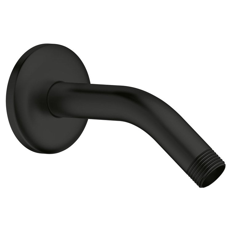 Shower Arm Relexa with Flange Matte Black 1/2 Inch Brass 45 Degree Wall Mount - Image 1