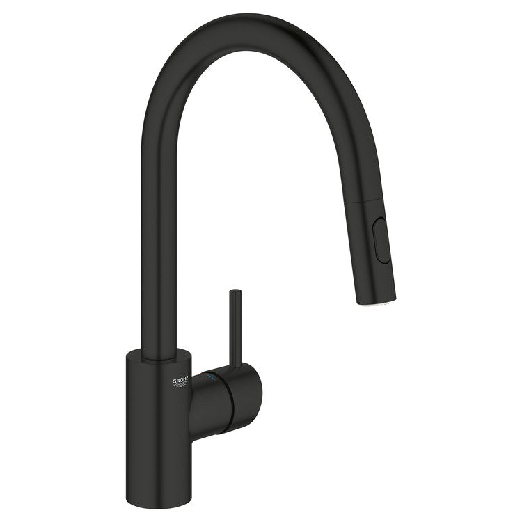 Kitchen Faucet Concetto 1 Lever ADA CALGreen/CEC Matte Black Pull Down Dual Spray 360 DEG Swivel 1 Hole 1.75 Gallons per Minute - Image 1