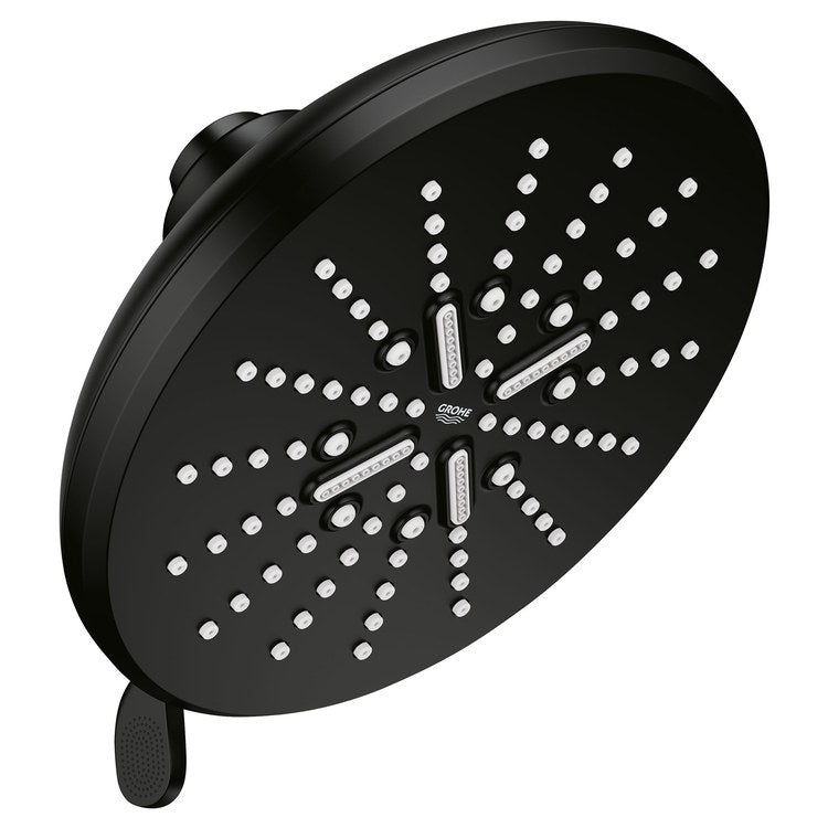 Showerhead Rainshower Smartactive 3 Functions Matte Black 6-1/2 Inch 1.75 Gallons per Minute - Image 1