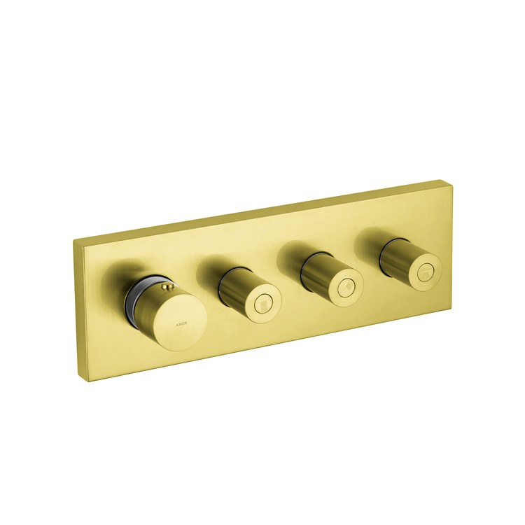 Thermostatic Trim ShowerSolutions Module 3 Function 4 Knob Brushed Gold Optic for Requires Rough 10750181