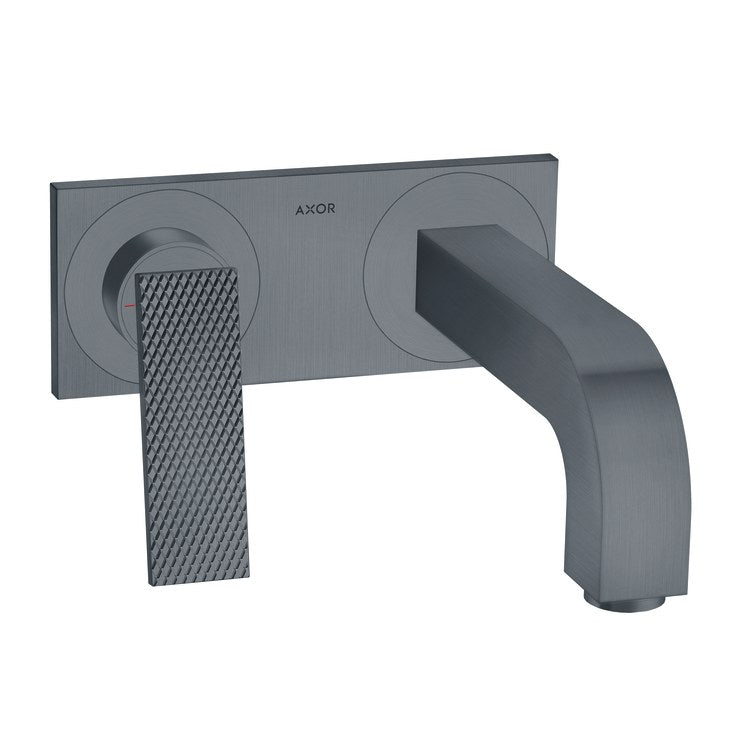 Faucet Trim Citterio Wall Mount Rhombic Cut with Base Plate 1 Lever Brushed Black Chrome ADA Rigid - Image 1