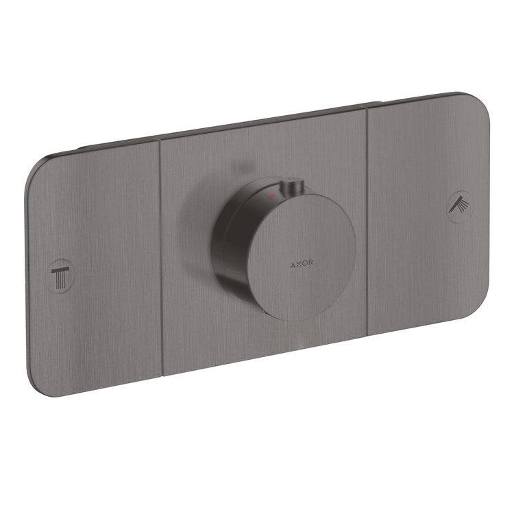 Thermostatic Trim One Module 2 Function 1 Knob Brushed Black Chrome for Requires Rough 45710181