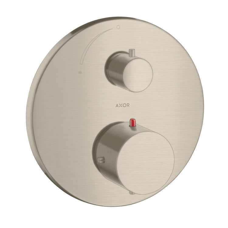Thermostatic Trim Starck with Volume Control 2 Knob Brushed Nickel 6.0 Gallons per Minute Metal - Image 1