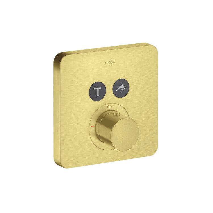 Thermostatic Trim ShowerSolutions Softsquare 2 Function 1 Knob Brushed Gold Optic 7.0 Gallons per Minute Metal - Image 1