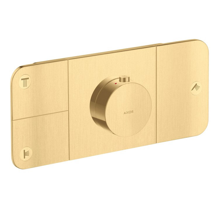 Thermostatic Trim One Module 3 Function 1 Knob Brushed Gold Optic for Requires Rough 45710181 - Image 1